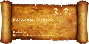 Kalocsay Viktor névjegykártya